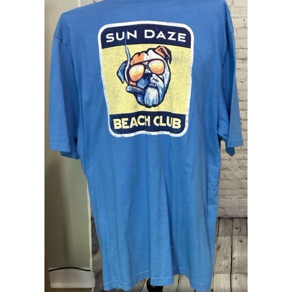 Izod T-Shirt Men's Size 2XL Big Men's Color Blue Saltwater Graphic - Picture 2 of 6